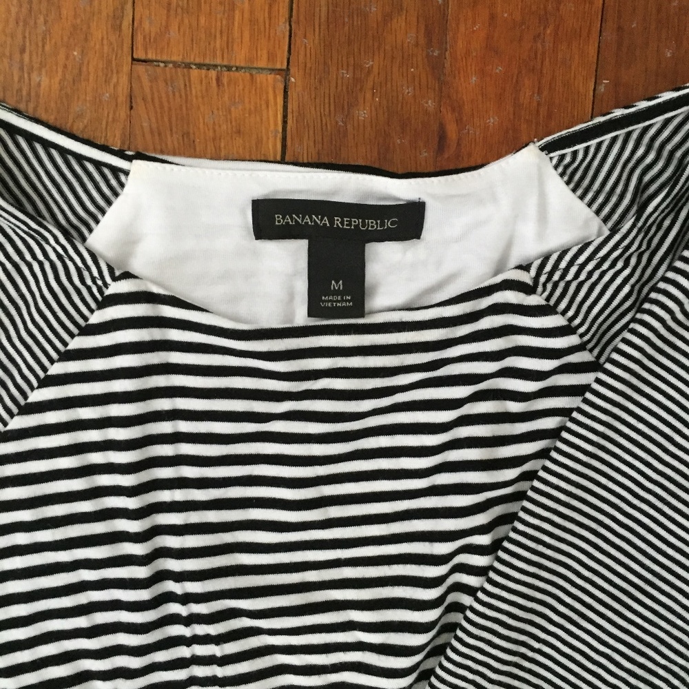 Navy/White Striped Dress